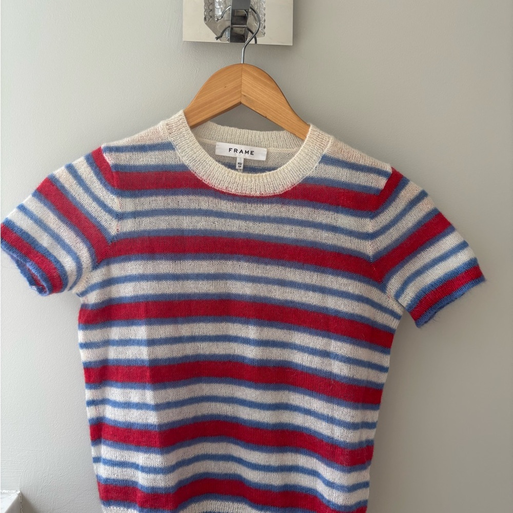 Frame Denim Multicolor Striped Knit Top